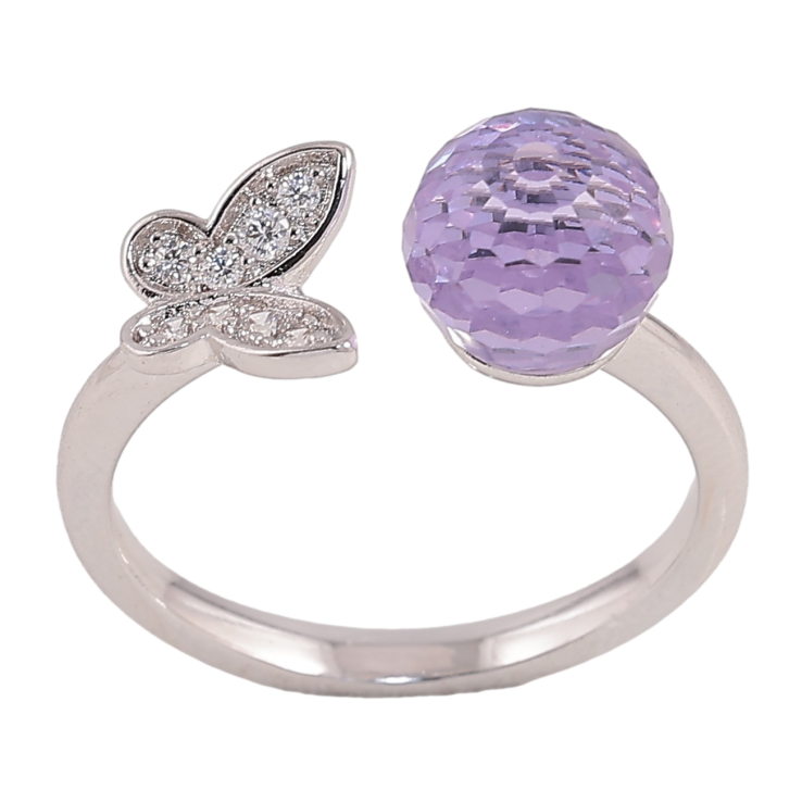 Каблучка Xuping колір Родій із кристалами Swarovski "Метелик із кристалом куля колір Tanzanite" фото №24 Каблучка Xuping колір Родій із кристалами Swarovski "Метелик із кристалом куля колір Tanzanite" фото №24