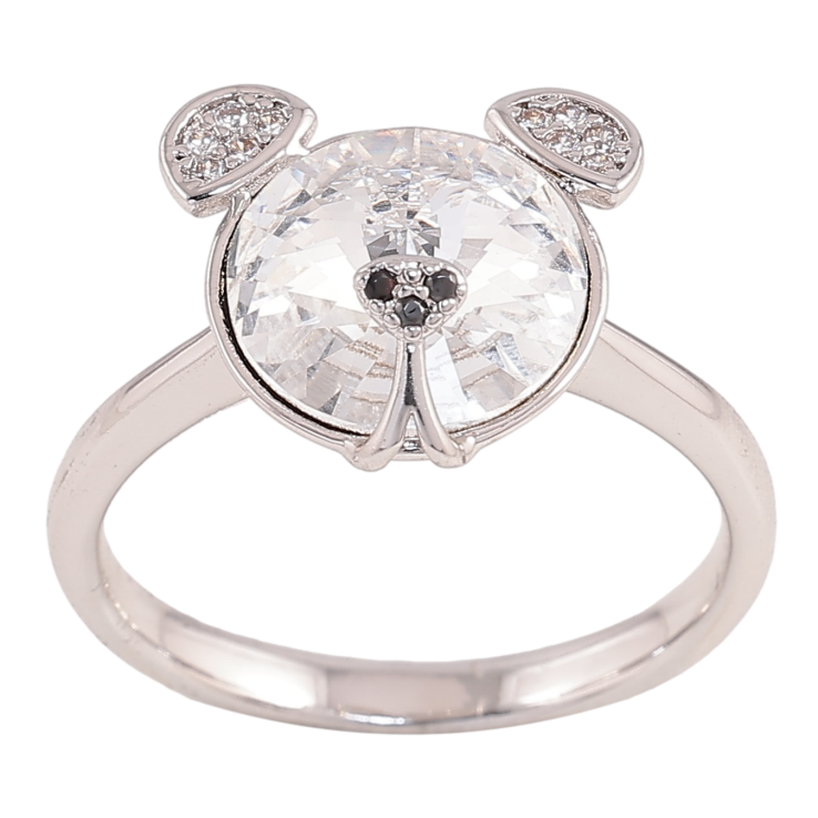 Каблучка Xuping колір Родій із кристалами Swarovski "Ведмедик кристал Clear" фото №21 Каблучка Xuping колір Родій із кристалами Swarovski "Ведмедик кристал Clear" фото №21