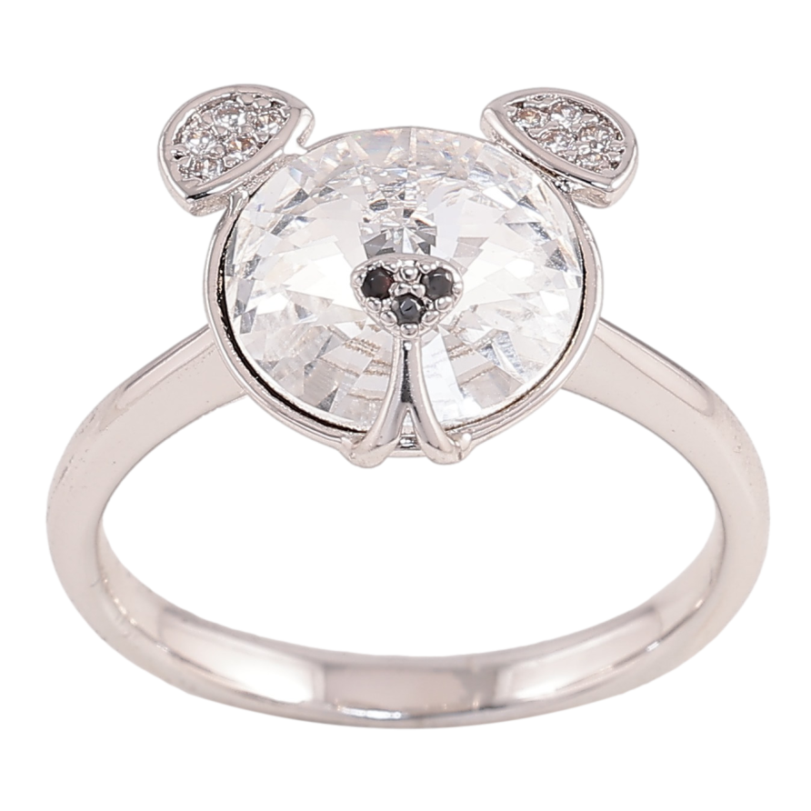 Каблучка Xuping колір Родій із кристалами Swarovski "Ведмедик кристал Clear" фото №1 Каблучка Xuping колір Родій із кристалами Swarovski "Ведмедик кристал Clear" фото №1