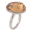 Каблучка Xuping колір Родій із кристалами Swarovski "Великий кристал Smoked Topaz" 20х23мм фото №2