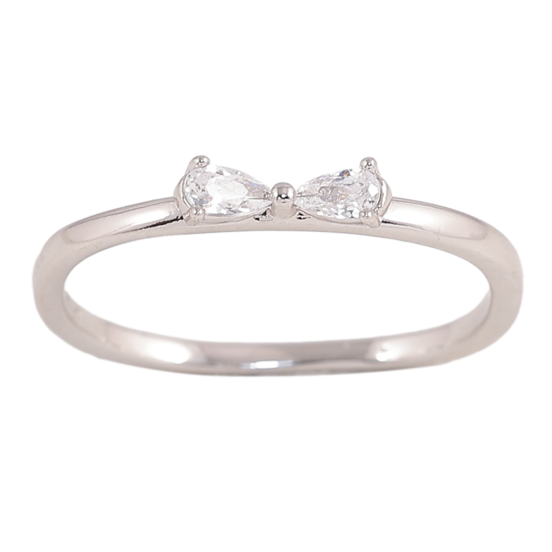 Кольцо Xuping цвет Родий "Кристальный бант" фото №1 Кольцо Xuping цвет Родий "Кристальный бант" фото №1