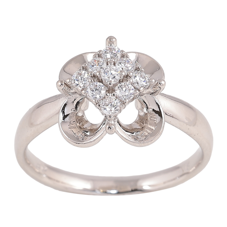 Кольцо Xuping цвет Родий "Цветочек с кристаллами" фото №8 Кольцо Xuping цвет Родий "Цветочек с кристаллами" фото №8