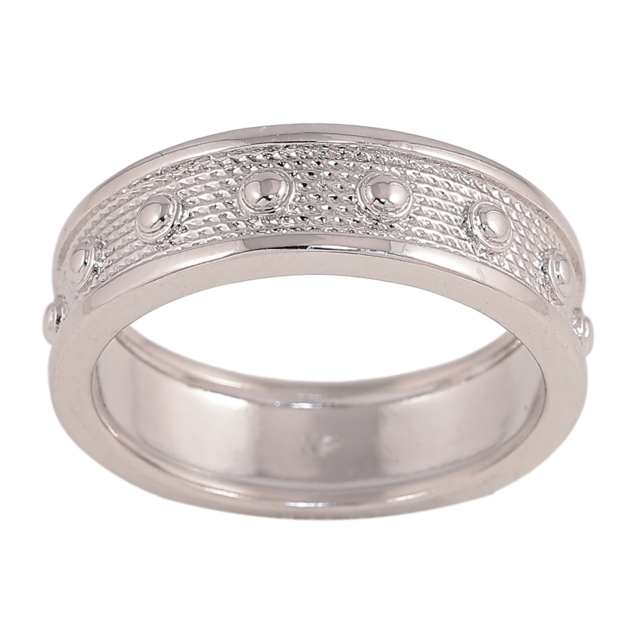 Кольцо Xuping цвет Родий "Декоративный узор. шир. 6мм" фото №1