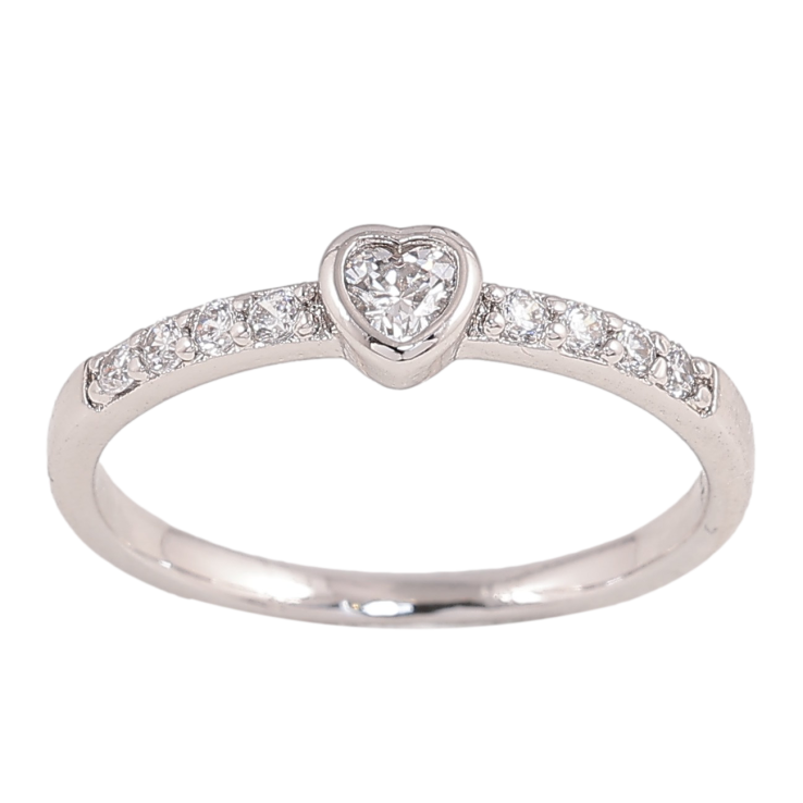 Кольцо Xuping цвет Родий "Кристальное сердечко" фото №9 Кольцо Xuping цвет Родий "Кристальное сердечко" фото №9