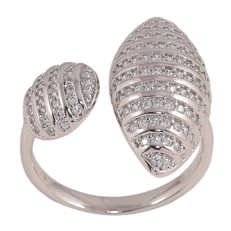 Кольцо Xuping цвет Родий "Инкрустация кристаллами" фото №3 Кольцо Xuping цвет Родий "Инкрустация кристаллами" фото №3