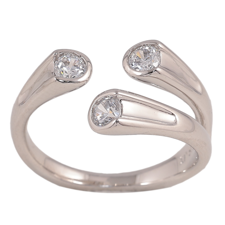 Каблучка Xuping колір Родій "Візерунок з кристалами" фото №19