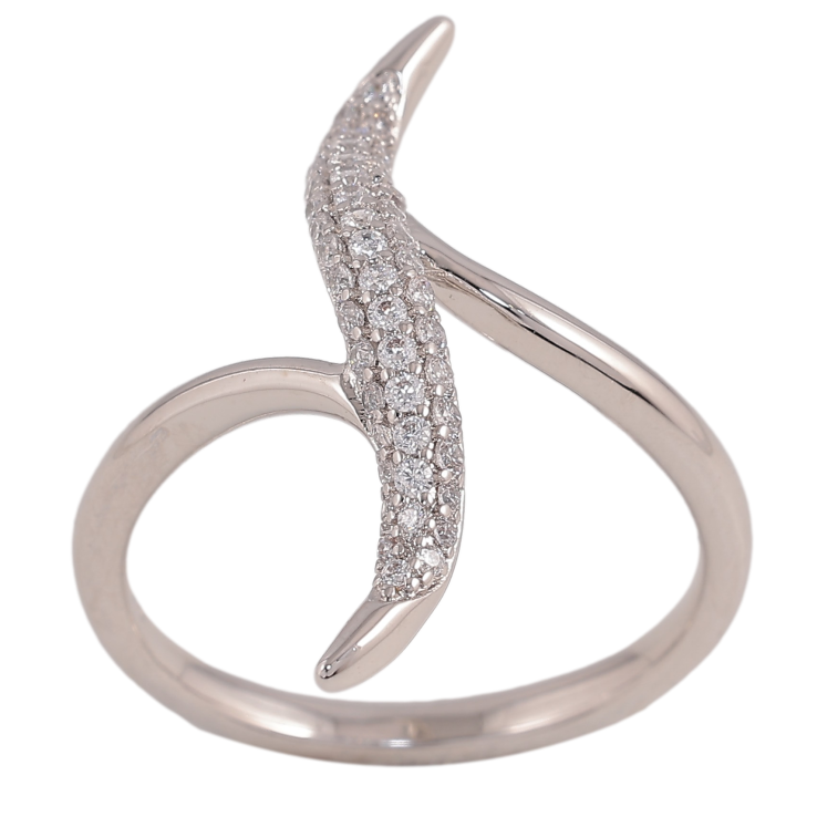 Каблучка Xuping колір Родій "Візерунок з кристалами" фото №17