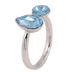 Каблучка Xuping колір Родій з кр-ми Swarovski "Два кристали Aquamarine" фото №2 Каблучка Xuping колір Родій з кр-ми Swarovski "Два кристали Aquamarine" фото №2