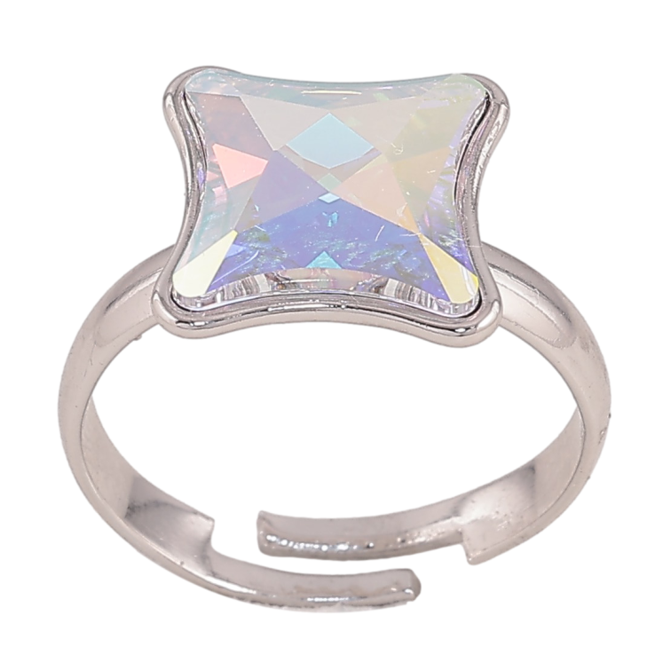 Каблучка Xuping колір Родій з кр-ми Swarovski "Кристал АВ" фото №11 Каблучка Xuping колір Родій з кр-ми Swarovski "Кристал АВ" фото №11