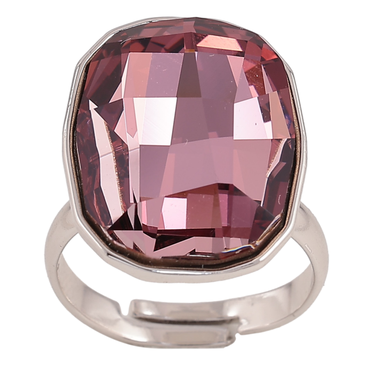 Каблучка Xuping колір Родій з кр-ми Swarovski "Кристал Amethyst, 21х16мм" фото №8 Каблучка Xuping колір Родій з кр-ми Swarovski "Кристал Amethyst, 21х16мм" фото №8