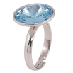 Каблучка Xuping колір Родій з кр-ми Swarovski "Кристал Aquamarine ø 16мм" фото №4 Каблучка Xuping колір Родій з кр-ми Swarovski "Кристал Aquamarine ø 16мм" фото №4