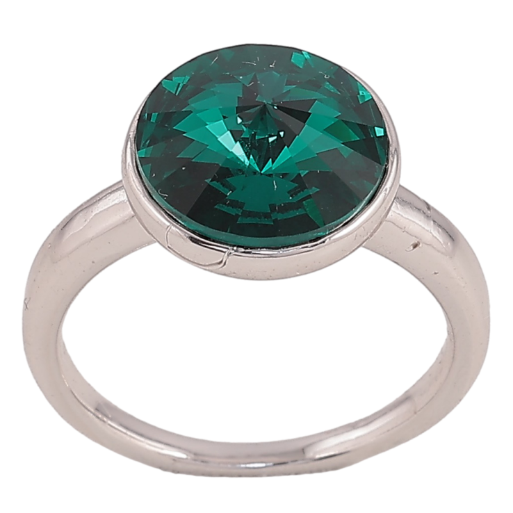 Кольцо Xuping цвет Родий с кр-ми Swarovski Кристалл Blue Zircon ø 12мм фото №21