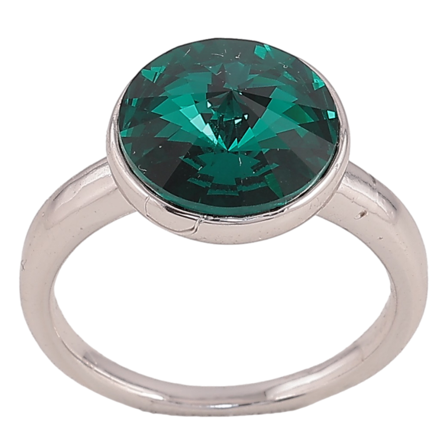 Кольцо Xuping цвет Родий с кр-ми Swarovski Кристалл Blue Zircon ø 12мм фото №1