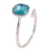 Каблучка Xuping колір Родій з кр-ми Swarovski "Кристал Blue Zircon" фото №4