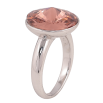 Каблучка Xuping колір Родій з кр-ми Swarovski "Кристал Antique Pink" ø 15мм фото №2