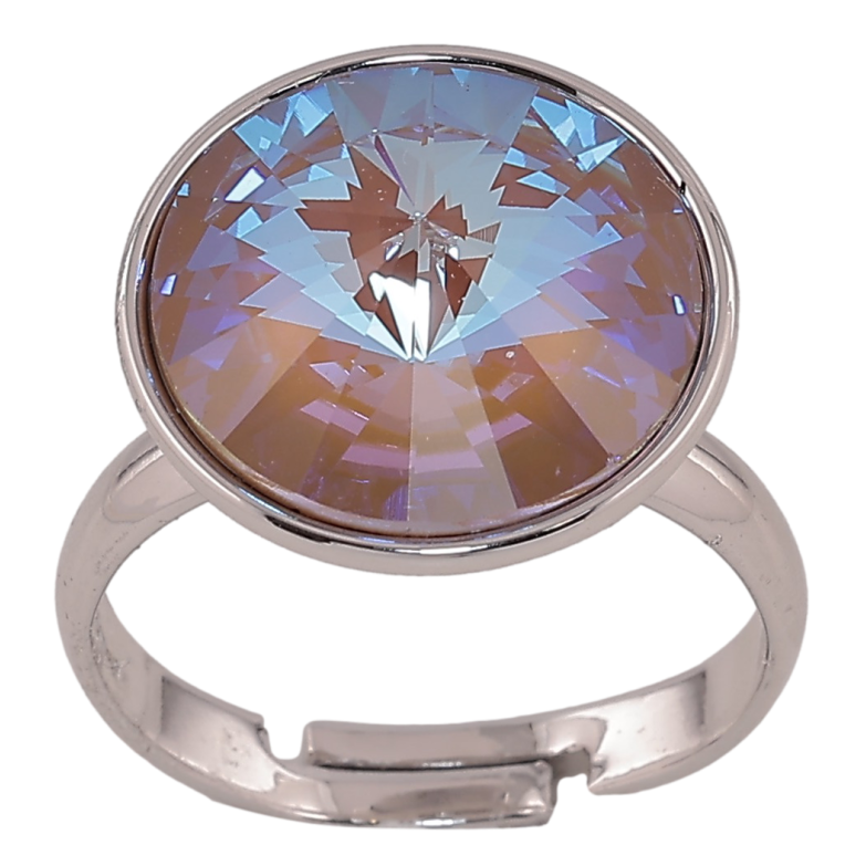 Кольцо Xuping цвет Родий с кр-ми Swarovski "Кристалл Cappuccino Delite" ø 16мм фото №1 Кольцо Xuping цвет Родий с кр-ми Swarovski "Кристалл Cappuccino Delite" ø 16мм фото №1