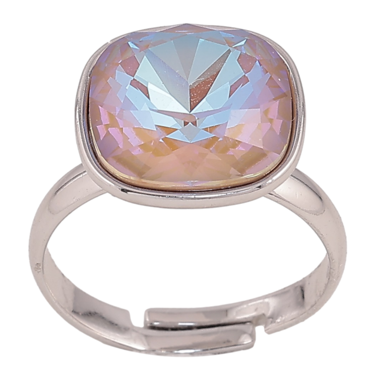 Каблучка Xuping колір Родій з кр-ми Swarovski "Кристал Cappuccino Delite" 14х14мм фото №24 Каблучка Xuping колір Родій з кр-ми Swarovski "Кристал Cappuccino Delite" 14х14мм фото №24