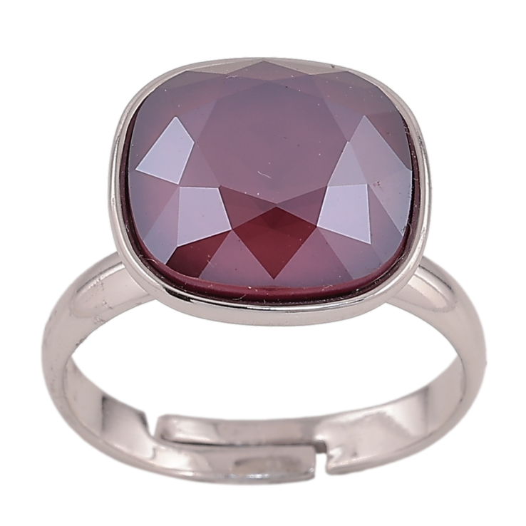 Каблучка Xuping колір Родій з кр-ми Swarovski "Кристал Burgundy" 14х14мм фото №20 Каблучка Xuping колір Родій з кр-ми Swarovski "Кристал Burgundy" 14х14мм фото №20