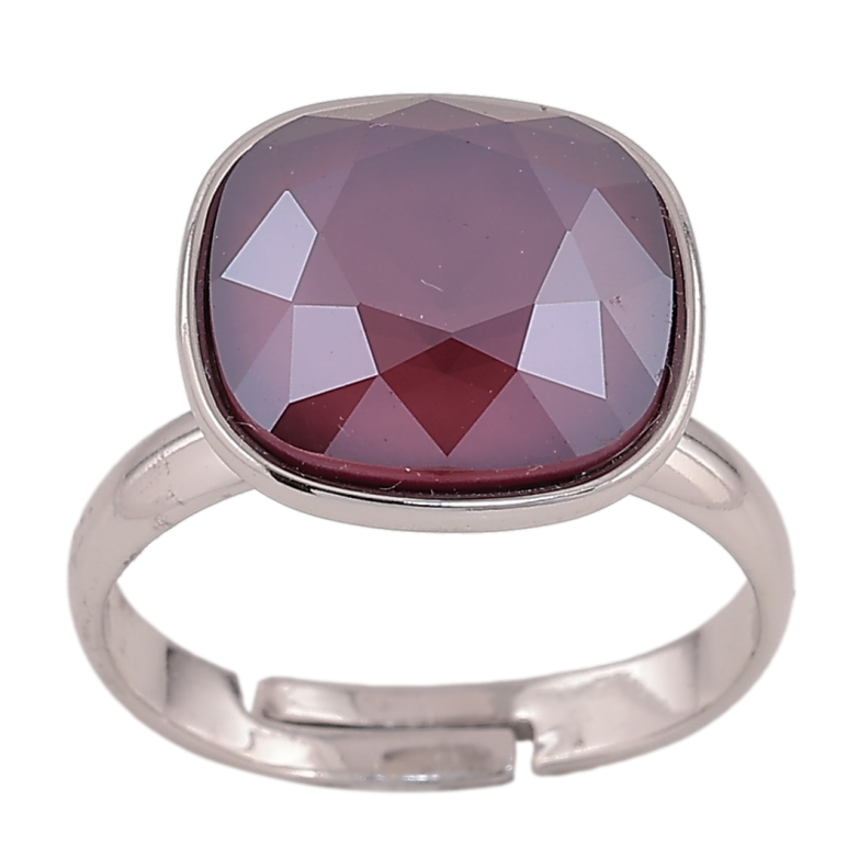 Кольцо Xuping цвет Родий с кр-ми Swarovski "Кристалл Burgundy" 14х14мм фото №1 Кольцо Xuping цвет Родий с кр-ми Swarovski "Кристалл Burgundy" 14х14мм фото №1