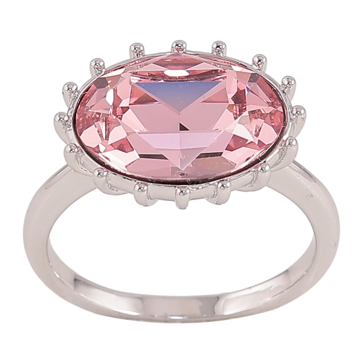 Каблучка Xuping колір Родій з кр-ми Swarovski "Кристал Light Rose" фото №7