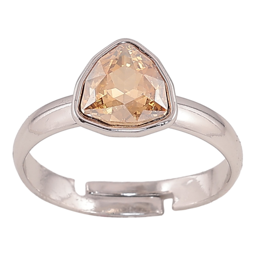 Каблучка Xuping колір Родій з кр-ми Swarovski "Кристал Golden Shadow" фото №1