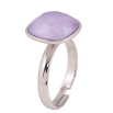Каблучка Xuping колір Родій з кр-ми Swarovski "Кристал Provence Lavender" 14х14мм фото №2