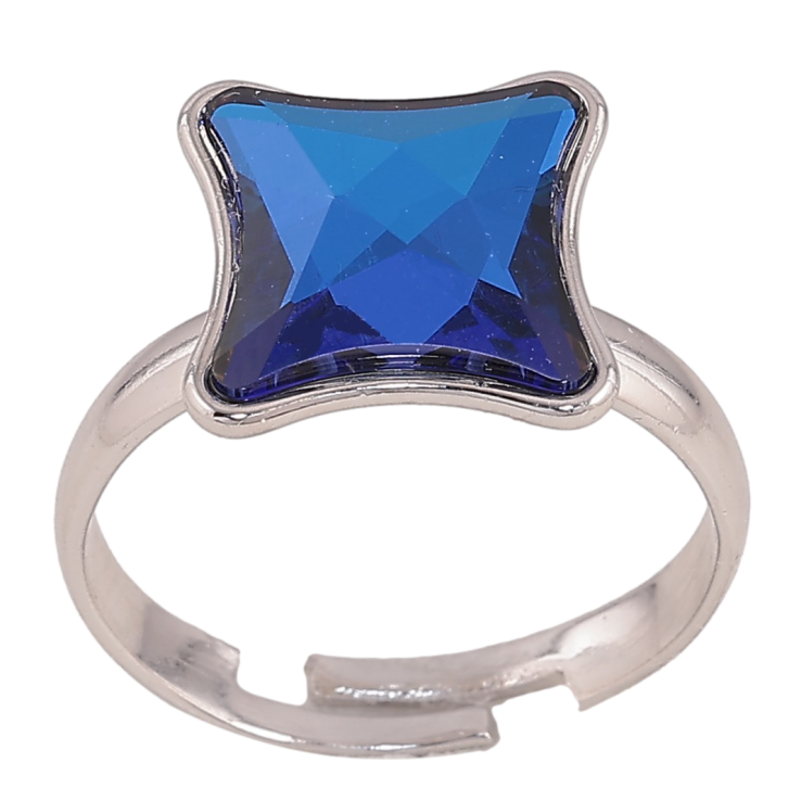 Каблучка Xuping колір Родій з кр-ми Swarovski "Кристал Metallic Blue" фото №10 Каблучка Xuping колір Родій з кр-ми Swarovski "Кристал Metallic Blue" фото №10