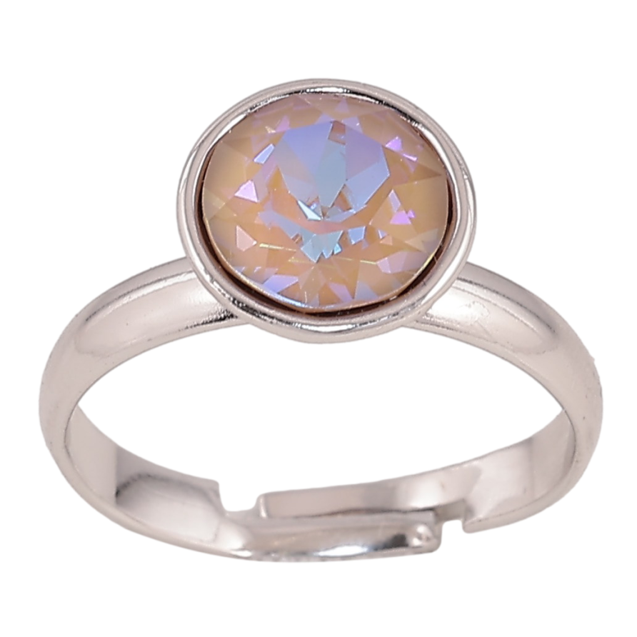 Каблучка Xuping колір Родій з кр-ми Swarovski "Кристал Ochre Delite" ø 10мм фото №1 Каблучка Xuping колір Родій з кр-ми Swarovski "Кристал Ochre Delite" ø 10мм фото №1