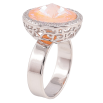 Каблучка Xuping колір Родій з кр-ми Swarovski "Кристал Peach Delite в обрамленні ø 18мм" фото №2 Каблучка Xuping колір Родій з кр-ми Swarovski "Кристал Peach Delite в обрамленні ø 18мм" фото №2