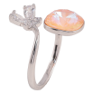 Каблучка Xuping колір Родій з кр-ми Swarovski "Кристал Peach Delite з метеликом" фото №4 Каблучка Xuping колір Родій з кр-ми Swarovski "Кристал Peach Delite з метеликом" фото №4