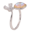 Каблучка Xuping колір Родій з кр-ми Swarovski "Кристал Peach Delite з метеликом" фото №2 Каблучка Xuping колір Родій з кр-ми Swarovski "Кристал Peach Delite з метеликом" фото №2