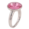 Каблучка Xuping колір Родій з кр-ми Swarovski "Кристал Rose" ø 15мм фото №2
