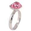 Каблучка Xuping колір Родій з кр-ми Swarovski "Кристал Rose (9х11мм)" фото №4