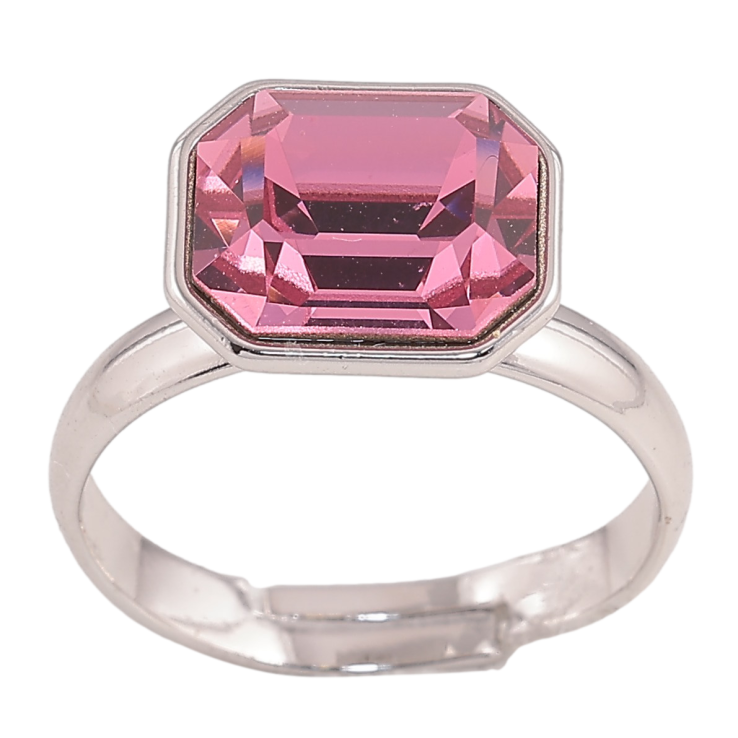 Каблучка Xuping колір Родій з кр-ми Swarovski "Кристал Rose (9х11мм)" фото №13 Каблучка Xuping колір Родій з кр-ми Swarovski "Кристал Rose (9х11мм)" фото №13