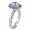 Каблучка Xuping колір Родій з кр-ми Swarovski "Кристал Tanzanite" 12х12мм фото №3 Каблучка Xuping колір Родій з кр-ми Swarovski "Кристал Tanzanite" 12х12мм фото №3