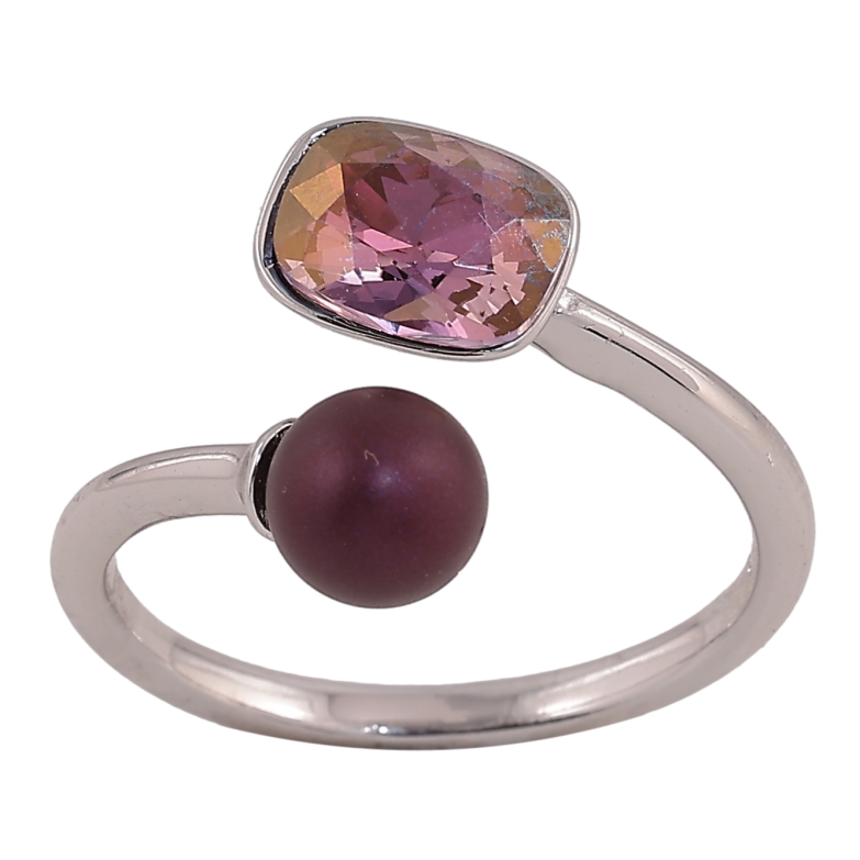 Кольцо Xuping цвет Родий с кр-ми Swarovski "Кристалл Topaz Shimmer с шариком, ø 6мм, 6х8мм" фото №5 Кольцо Xuping цвет Родий с кр-ми Swarovski "Кристалл Topaz Shimmer с шариком, ø 6мм, 6х8мм" фото №5