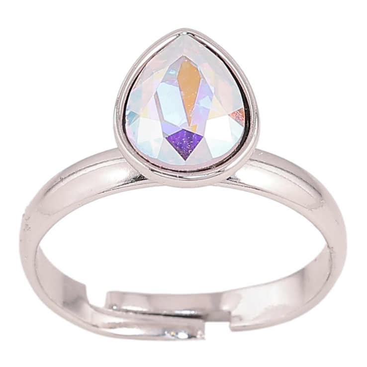 Каблучка Xuping колір Родій з кр-ми Swarovski "Кристальна крапелька АВ" фото №14 Каблучка Xuping колір Родій з кр-ми Swarovski "Кристальна крапелька АВ" фото №14