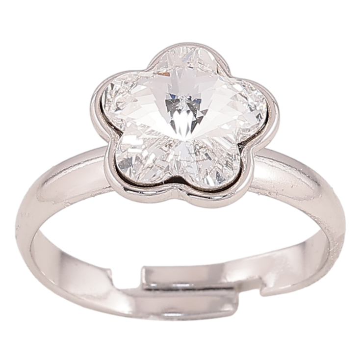 Каблучка Xuping колір Родій з кр-ми Swarovski "Кристальна квіточка Clear" фото №16 Каблучка Xuping колір Родій з кр-ми Swarovski "Кристальна квіточка Clear" фото №16