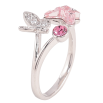 Каблучка Xuping колір Родій з кристалами Swarovski "Метелики з кристалом Rose та Fuchsia" вільний розмір фото №4 Каблучка Xuping колір Родій з кристалами Swarovski "Метелики з кристалом Rose та Fuchsia" вільний розмір фото №4