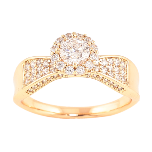 Кольцо Xuping цвет позолота 18K инкрустация кристаллами фото №1 Кольцо Xuping цвет позолота 18K инкрустация кристаллами фото №1