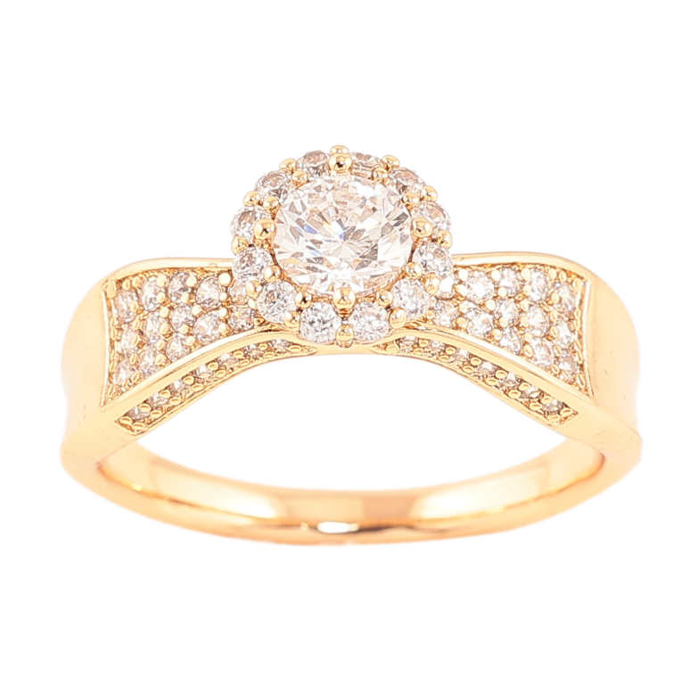 Каблучка Xuping колір позолота 18K інкрустація кристалами фото №1 Каблучка Xuping колір позолота 18K інкрустація кристалами фото №1