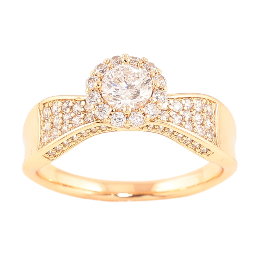 Каблучка Xuping колір позолота 18K інкрустація кристалами фото №1 Каблучка Xuping колір позолота 18K інкрустація кристалами фото №1