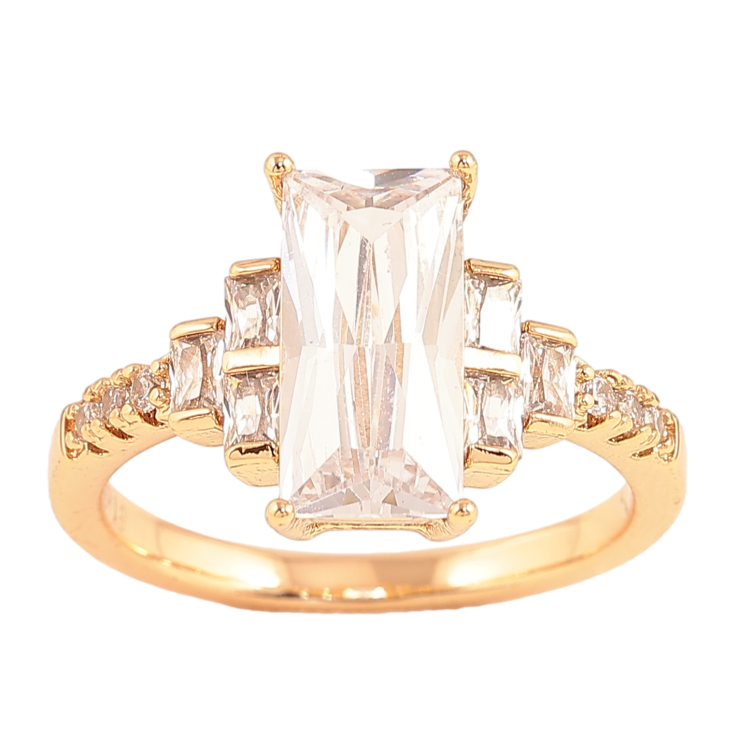 Кольцо Xuping цвет позолота 18K узор с кристаллами фото №4 Кольцо Xuping цвет позолота 18K узор с кристаллами фото №4