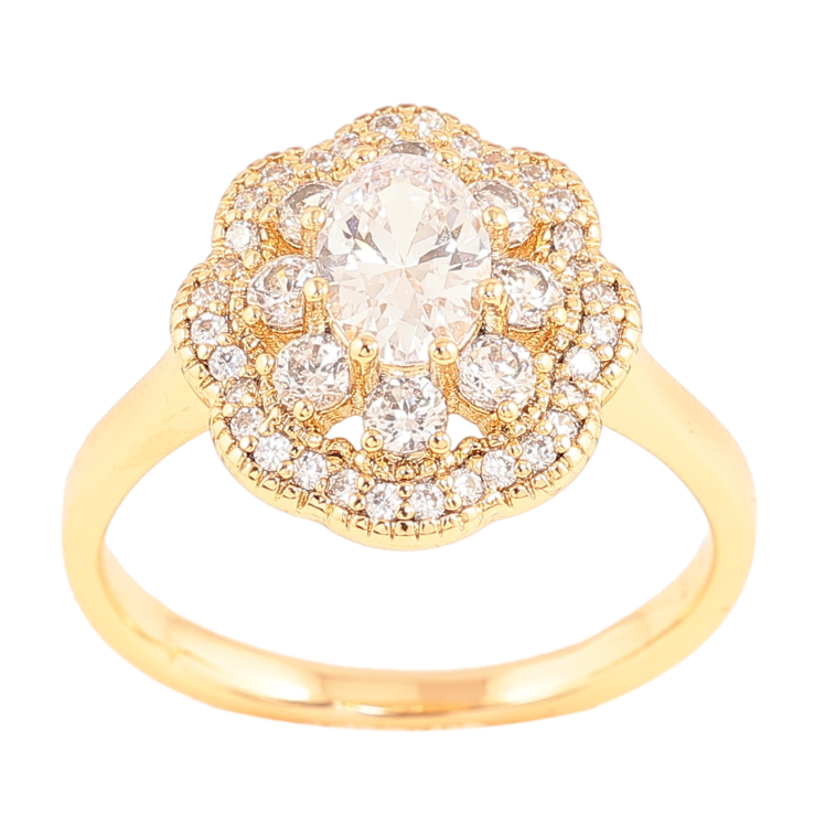 Каблучка Xuping колір позолота 18K візерунок квітка з кристалами фото №22 Каблучка Xuping колір позолота 18K візерунок квітка з кристалами фото №22