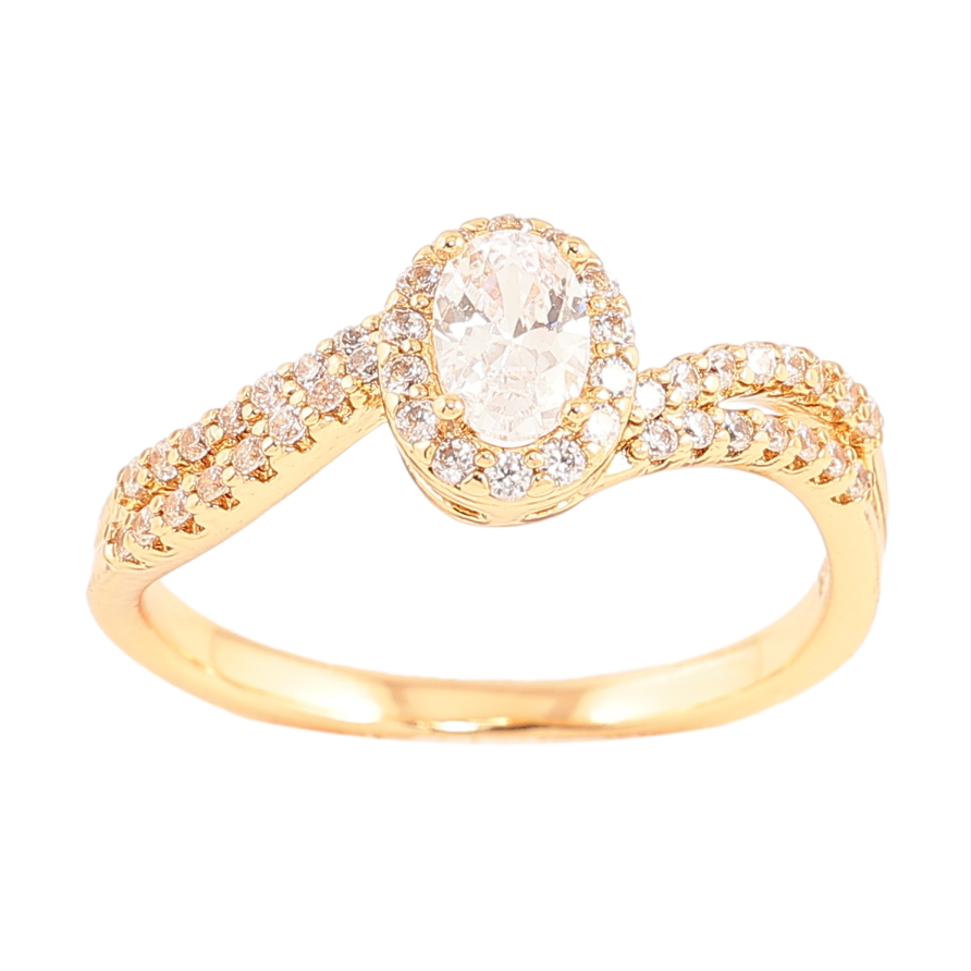 Кольцо Xuping цвет позолота 18K узор с кристаллами фото №1 Кольцо Xuping цвет позолота 18K узор с кристаллами фото №1