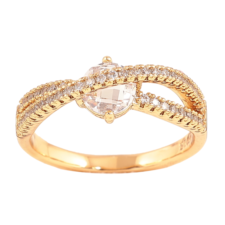 Каблучка Xuping колір позолота 18K візерунок з кристалами фото №14 Каблучка Xuping колір позолота 18K візерунок з кристалами фото №14