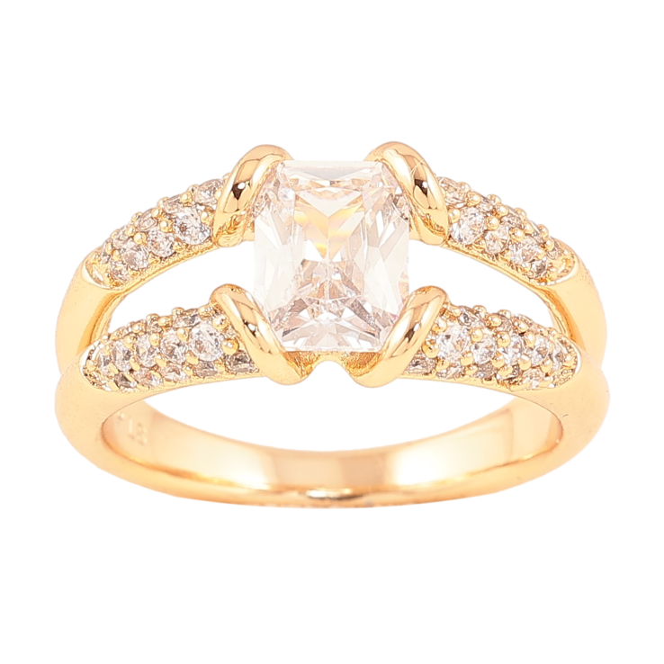 Каблучка Xuping колір позолота 18K інкрустація кристалами фото №11 Каблучка Xuping колір позолота 18K інкрустація кристалами фото №11