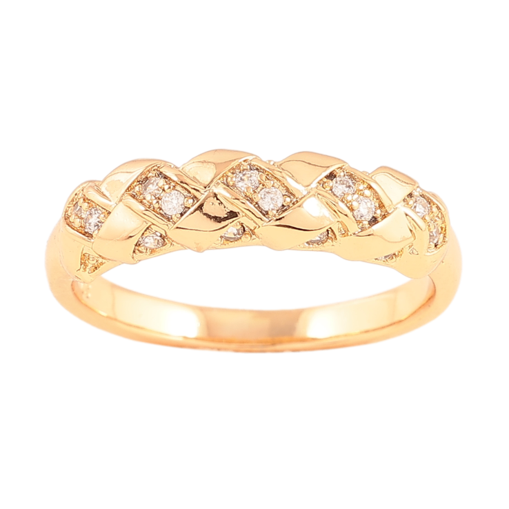 Каблучка Xuping колір позолота 18K візерунок з кристалами фото №8 Каблучка Xuping колір позолота 18K візерунок з кристалами фото №8