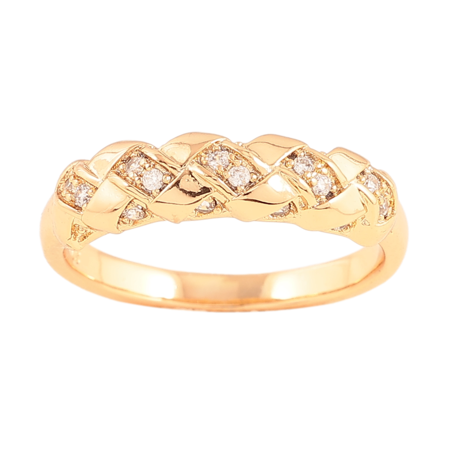 Кольцо Xuping цвет позолота 18K узор с кристаллами фото №1 Кольцо Xuping цвет позолота 18K узор с кристаллами фото №1