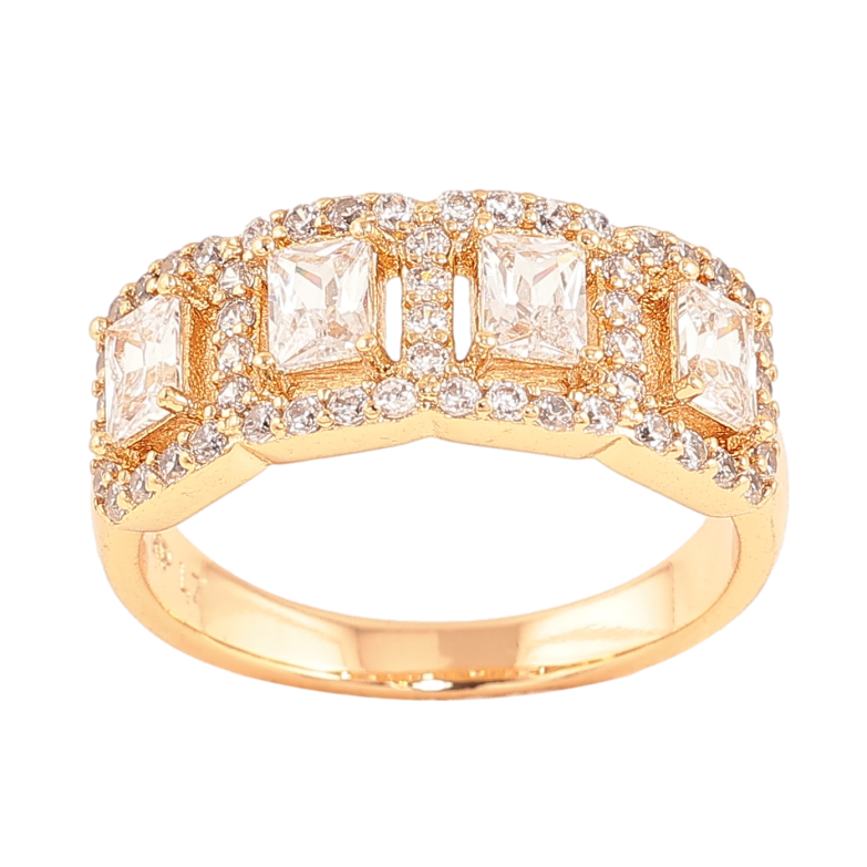 Кольцо Xuping цвет позолота 18K инкрустация кристаллами фото №1 Кольцо Xuping цвет позолота 18K инкрустация кристаллами фото №1